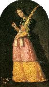 Francisco de Zurbaran archangel st, gabriel. oil painting reproduction